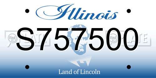 S757500 Illinois License Plate