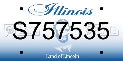 S757535 Illinois License Plate
