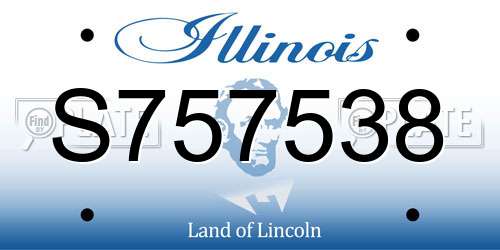 S757538 Illinois License Plate