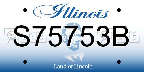 S75753B Illinois License Plate