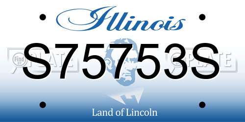 S75753S Illinois License Plate