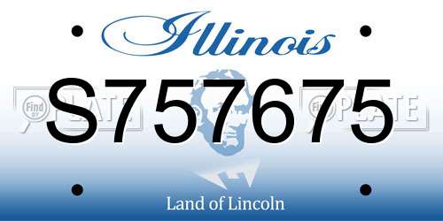 S757675 Illinois License Plate