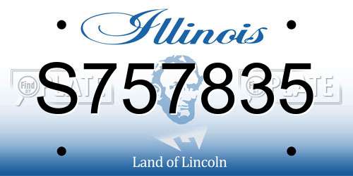 S757835 Illinois License Plate