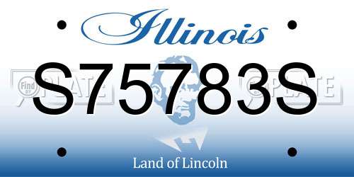 S75783S Illinois License Plate
