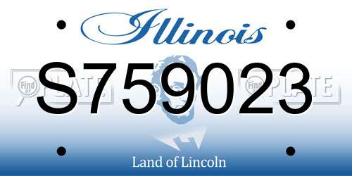 S759023 Illinois License Plate