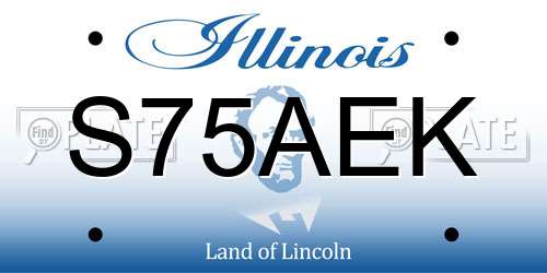 S75AEK Illinois License Plate