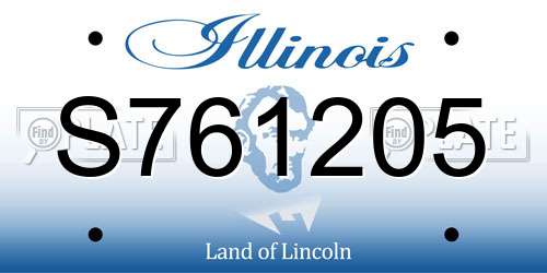 S761205 Illinois License Plate