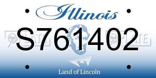 S761402 Illinois License Plate