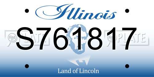 S761817 Illinois License Plate