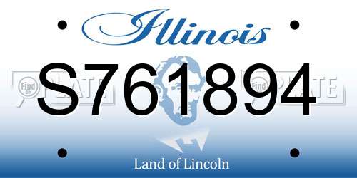 S761894 Illinois License Plate