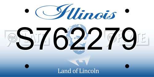 S762279 Illinois License Plate