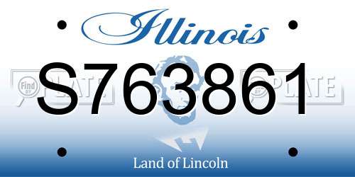 S763861 Illinois License Plate