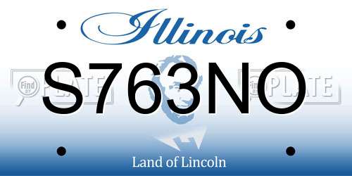 S763NO Illinois License Plate