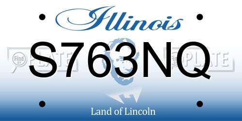 S763NQ Illinois License Plate