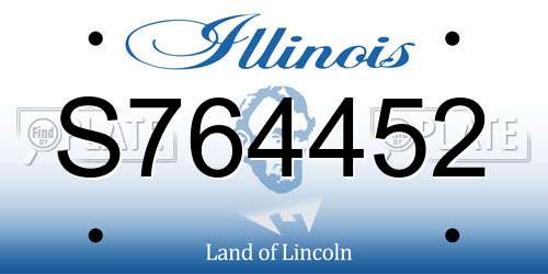 S764452 Illinois License Plate