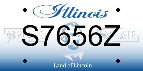 S7656Z Illinois License Plate