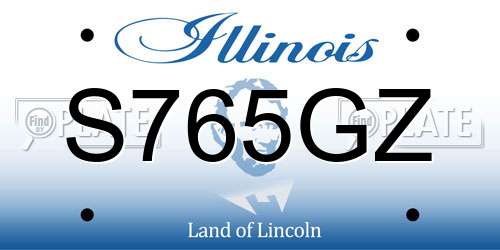 S765GZ Illinois License Plate