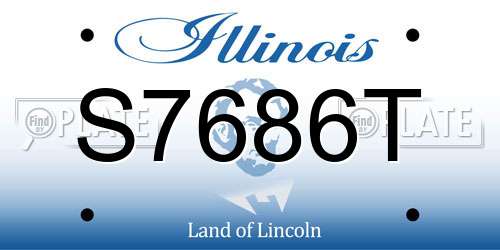 S7686T Illinois License Plate
