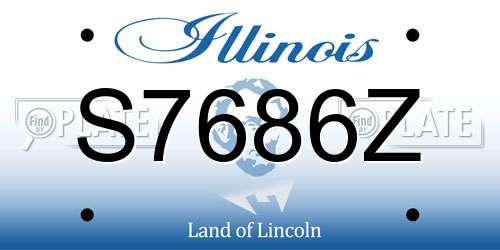 S7686Z Illinois License Plate