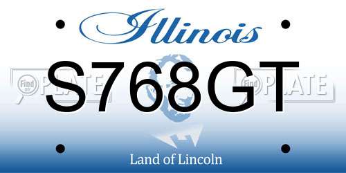 S768GT Illinois License Plate
