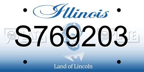 S769203 Illinois License Plate