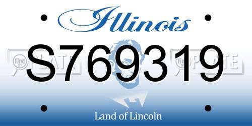 S769319 Illinois License Plate