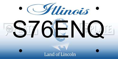 S76ENQ Illinois License Plate