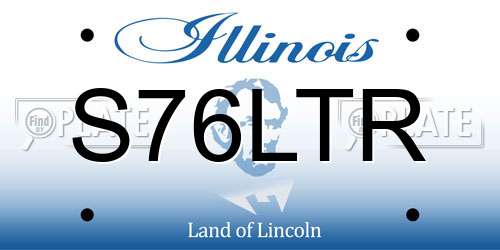 S76LTR Illinois License Plate