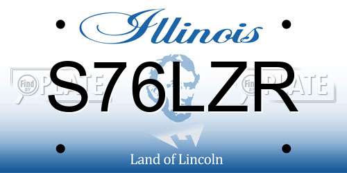S76LZR Illinois License Plate