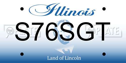 S76SGT Illinois License Plate