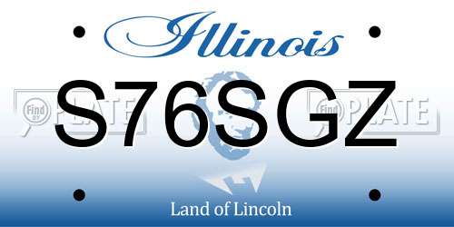 S76SGZ Illinois License Plate