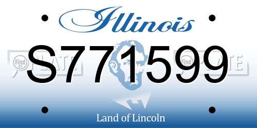 S771599 Illinois License Plate