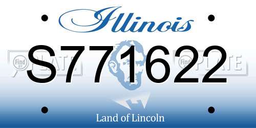 S771622 Illinois License Plate