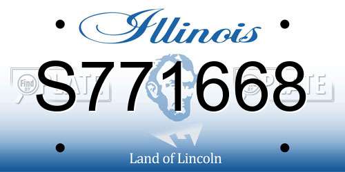 S771668 Illinois License Plate