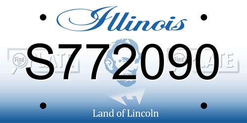 S772090 Illinois License Plate