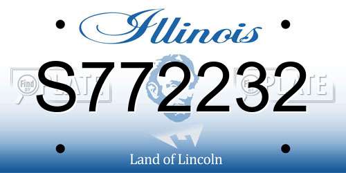 S772232 Illinois License Plate