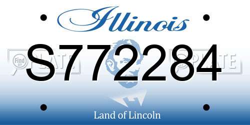 S772284 Illinois License Plate
