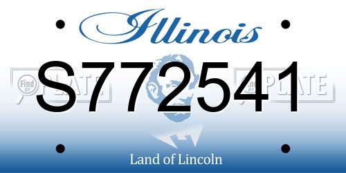 S772541 Illinois License Plate