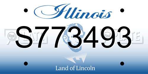 S773493 Illinois License Plate