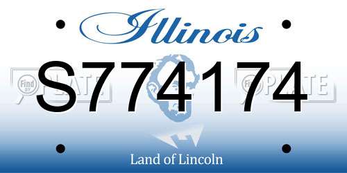S774174 Illinois License Plate