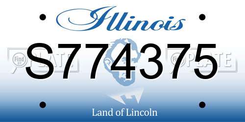 S774375 Illinois License Plate