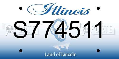 S774511 Illinois License Plate