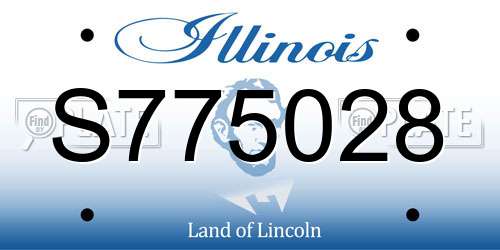 S775028 Illinois License Plate