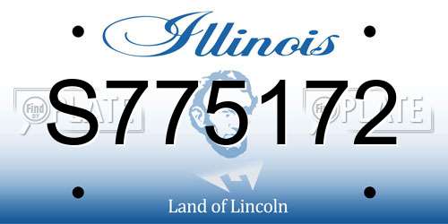 S775172 Illinois License Plate