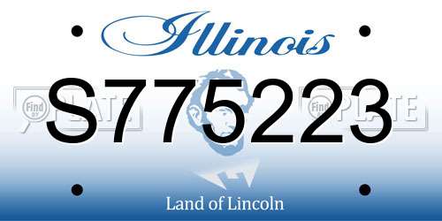 S775223 Illinois License Plate