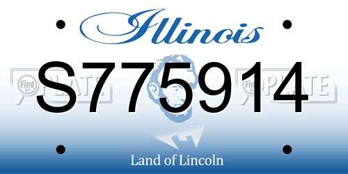 S775914 Illinois License Plate