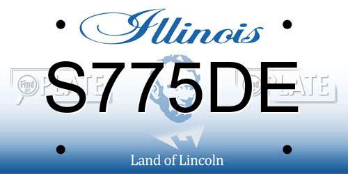 S775DE Illinois License Plate