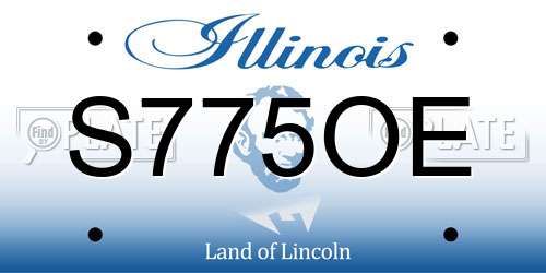 S775OE Illinois License Plate