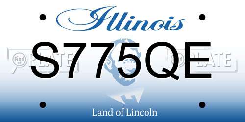 S775QE Illinois License Plate