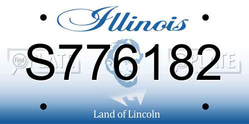 S776182 Illinois License Plate
